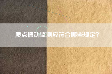 質點振動監測應符合哪些規定？