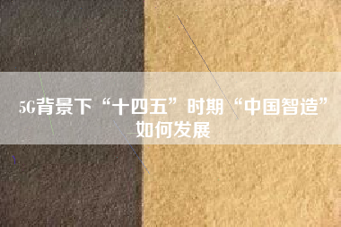 5G背景下“十四五”時期“中國智造”如何發展
