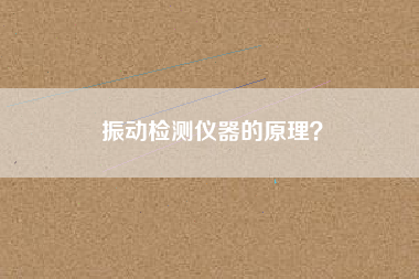 振動檢測儀器的原理？