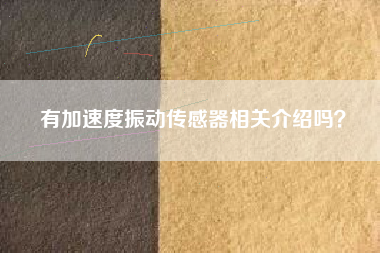 有加速度振動傳感器相關介紹嗎？