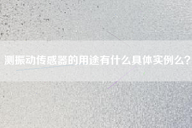 測振動傳感器的用途有什么具體實例么？
